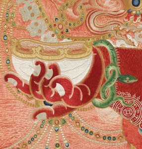 Imperial Embroidered Silk Thangka (detail)