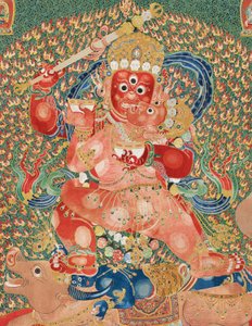 Detail of Imperial Embroidered Silk Thangka