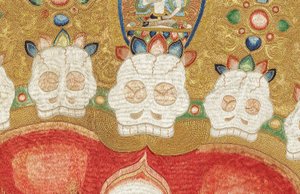 Detail of Imperial Embroidered Silk Thangka