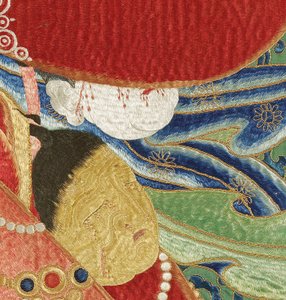 Detail of Imperial Embroidered Silk Thangka