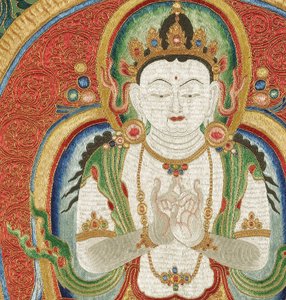 Imperial Embroidered Silk Thangka (detail) by Ming Dynasty Chinese School