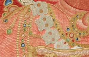 Detail of Imperial Embroidered Silk Thangka