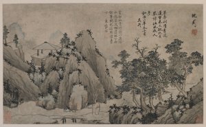 Walking by a Mountain Stream by Ming Dynasty Chinese School