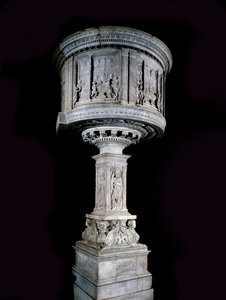 Renaissance Art: Chair of Pasquino di Matteo, sculpted by Mino da Fiesole and Antonio Rossellino by Mino da Fiesole