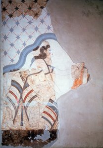 Female figure (fresco) by Minoan
