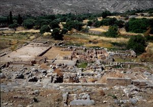 Minoan Civilization: View of the Ruins of the Palace of Zakros