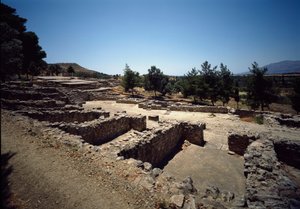Minoan Civilization: View of the Ruins of the Site of Haghia Triada