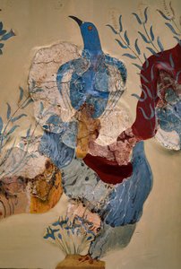 Blue Bird Fresco or The Blue Bird of Crete, Knossos by Minoan