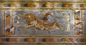 Bull Leaping Fresco (detail)