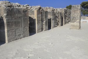 Minoan archaeological site of Phaistos. The west magazines. Large complex of the palace storerooms by Minoan