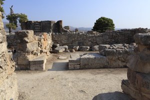 Minoan archaeological site of Phaistos. View over a 