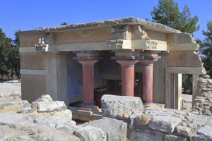 Minoan archeological site of Knossos. North lustral basins by Minoan