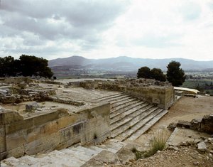 View of the ruins of Phaistos, 2700-1200 BC