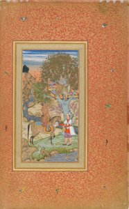Prince on Horseback Offering Wine to a Youth, c. 1600 by Mir Ali Al Husayni