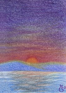 Colorful Mountain Sunset by Mirjam Schrei
