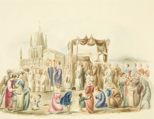 Funeral of William Canynges Outside St Mary Redcliffe by Miss Martha Bird