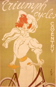 Poster advertising Triumph bicycles, 1907