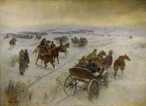The Battle at Yegorlykskaya, 1928-1929 by Mitrofan Borisovich Grekov