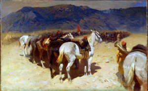 The Rest of the Cavalry (29th Cavalry Regiment in Bukhara) by Mitrofan Borissowitsch Grekow