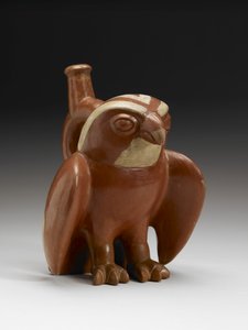 Hawk Vessel, 200-450 AD by Moche Moche
