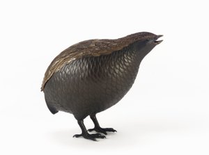 Incense box in the shape of a quail, one of a pair, Tokyo, Edo period