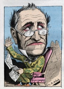 Allegory of a 19th century curator in “Le Trombinoscope” by Touchatout, cartoon by B. Moloch of 1882. Private collection