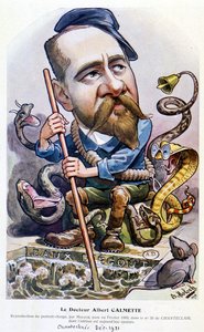 Dr. Calmette - Cartoon by Moloch, in 