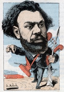 Portrait of Clovis Hugues (1851-1907), French poet and politician by Moloch