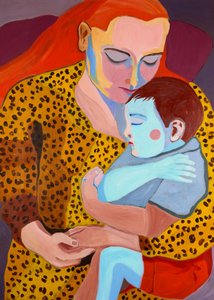Tender Mother Child Embrace by Monica Prentice