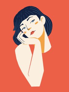 Pensive Woman Portrait