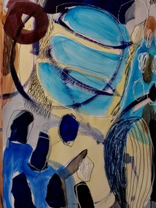 Blue Organic Abstract Flow