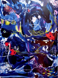 Dynamic Blue Abstract