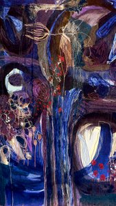 Midnight Bloom Abstract