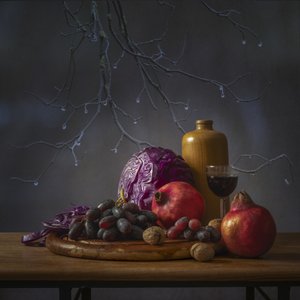 Dark Autumn Still Life by Monique van Velzen