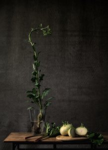 Rustic Kohlrabi Still Life