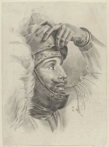 Head of a Knight, Facing Right by Monogrammist AC