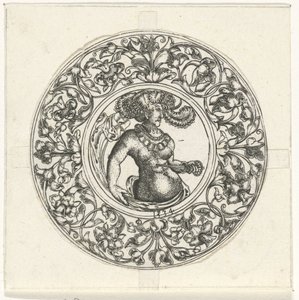 Round Leaf with Lucretia by Monogrammist CG (Duitsland)