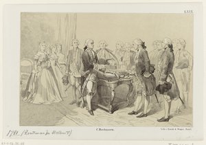 Willem V Honors the Heroes of the Battle of Dogger Bank, 1781 by Monogrammist IHM