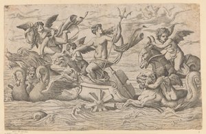 Venus on a chariot drawn by two swans by Monogrammist IQV