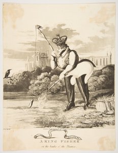 A King Fisher on the Banks of the Thames by Monogrammist JVS
