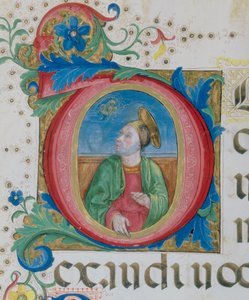 God appearing to a saint, (detail)