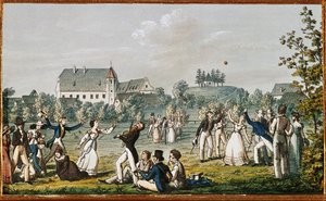 A Ball Game in Atzenbrugg by Moritz Ludwig von Schwind