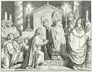 Coronation of Charlemagne as Holy Roman Emperor, 800 by Moritz Ludwig von Schwind