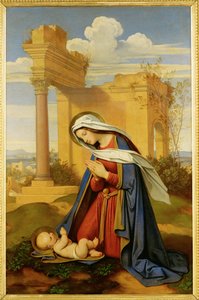 The Virgin Mary Adoring the Child by Moritz Ludwig von Schwind