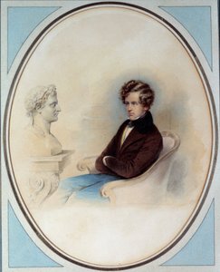 Portrait of the King of Rome Napoleon II, Duke of Reichstadt, son of Emperor Napoleon I, in front of his father