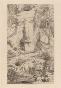 A Monk Leading Horses to Water by Moritz Ludwig von Schwind
