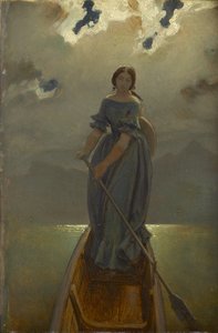 The Boatwoman (Baroness Marie Spaun at Lake Gmunden)