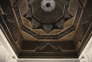 Kasbah of Thamiel Glaoui, ceiling (detail) by Moroccan School