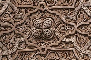 Kasbah of Thamiel Glaoui, stucco (detail)