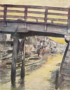A Canal in Osaka by Mortimer L Menpes